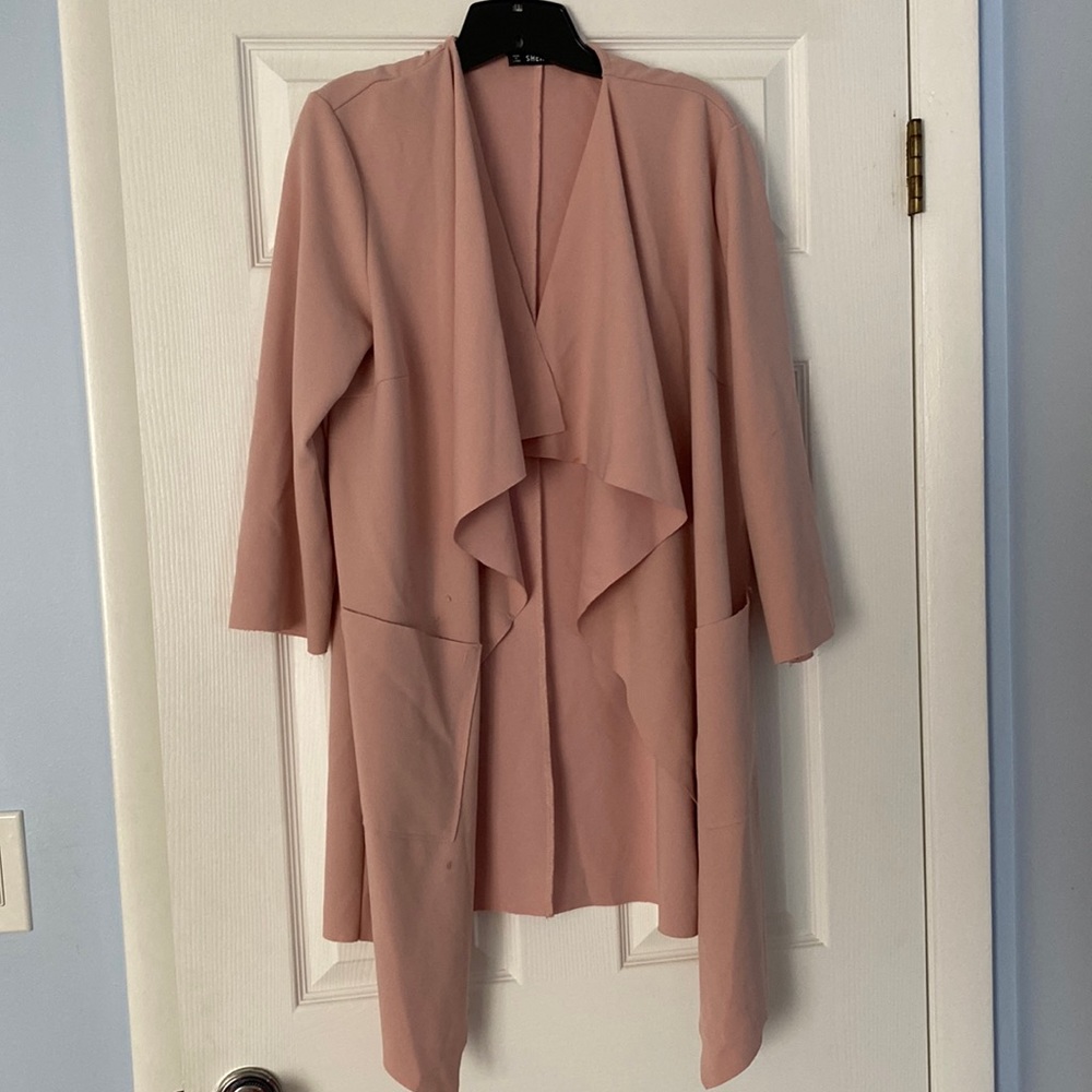 Blush long sleeve open cardigan
